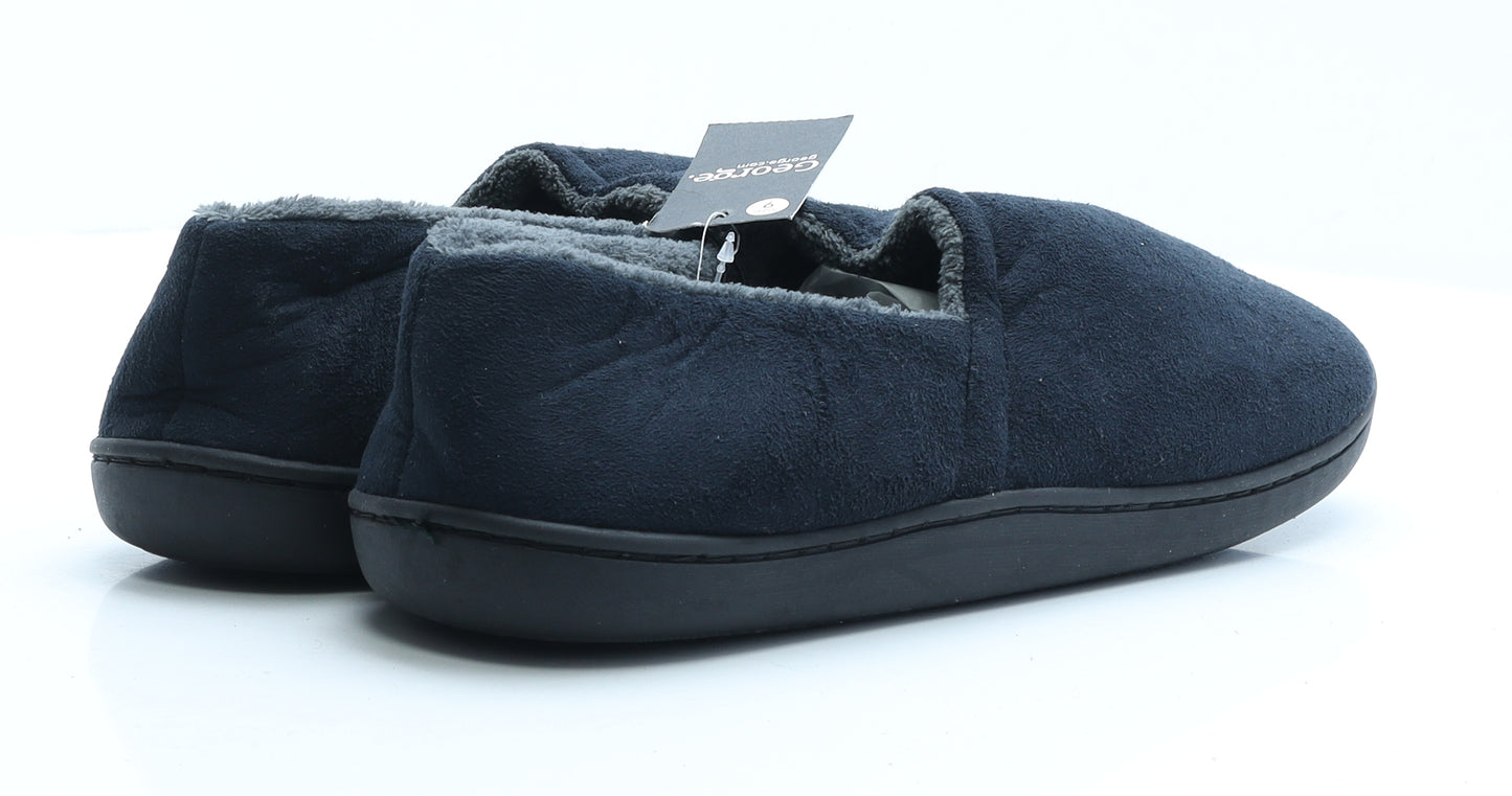 George Mens Blue Polyester Loafer Slipper UK 9 EUR 42