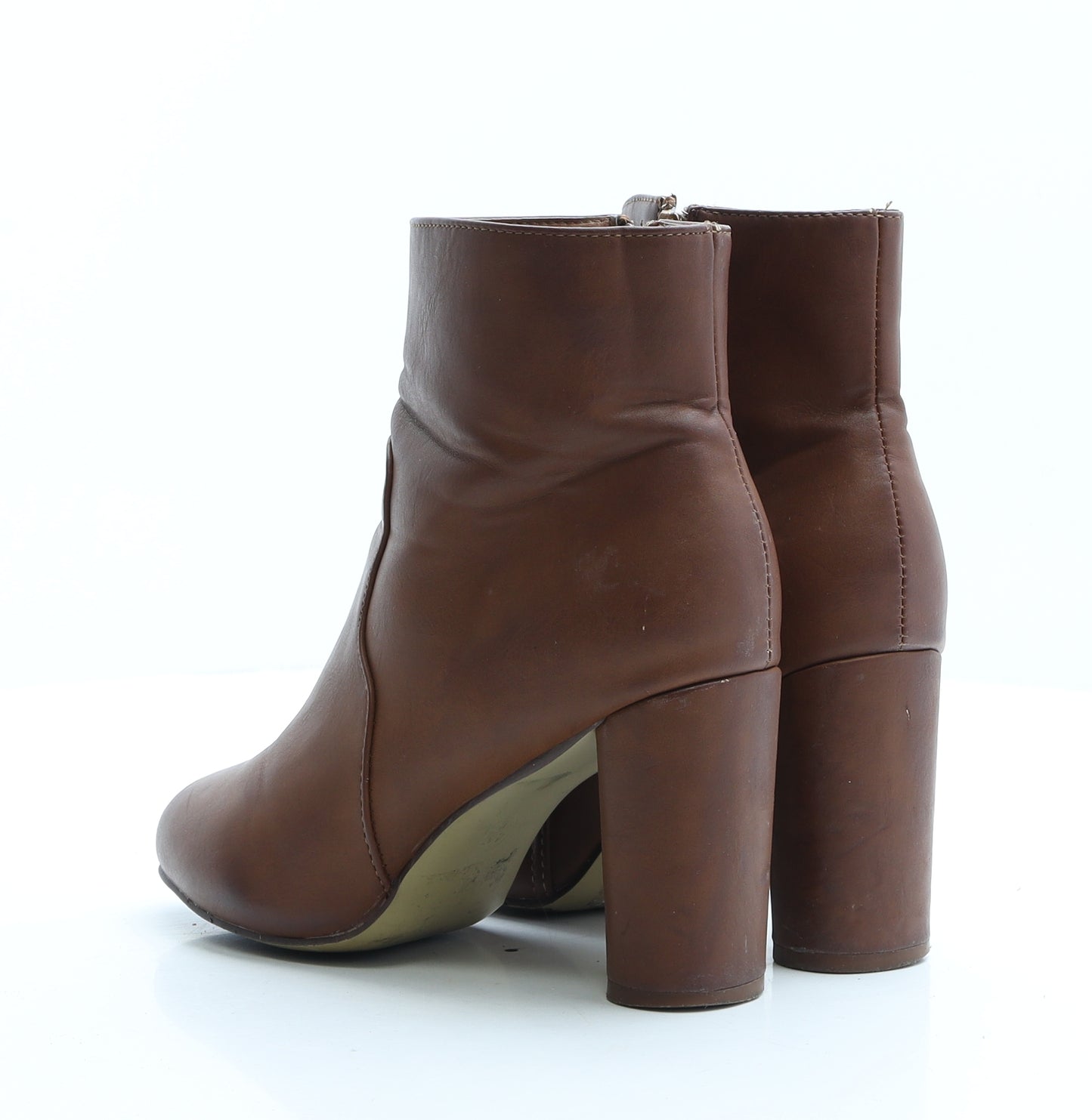 Atmosphere Womens Brown Faux Leather Bootie Boot UK 4 EUR 37