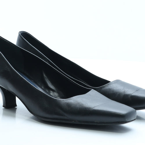 Aerosoles. Womens Black Faux Leather Court Heel UK 7 EUR 40