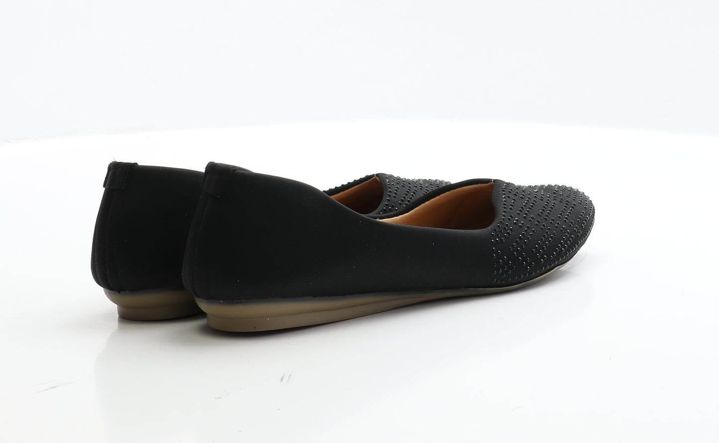 Cutewalk Comfort Womens Black Faux Silk Ballet Flat UK 6 EUR 39