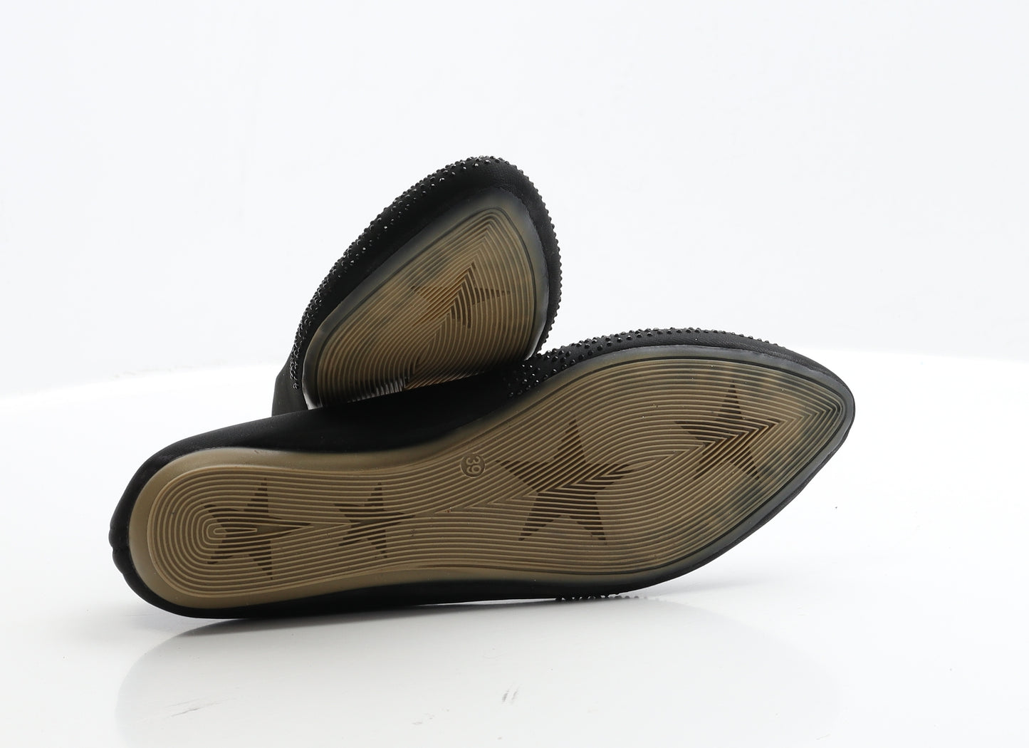 Cutewalk Comfort Womens Black Faux Silk Ballet Flat UK 6 EUR 39