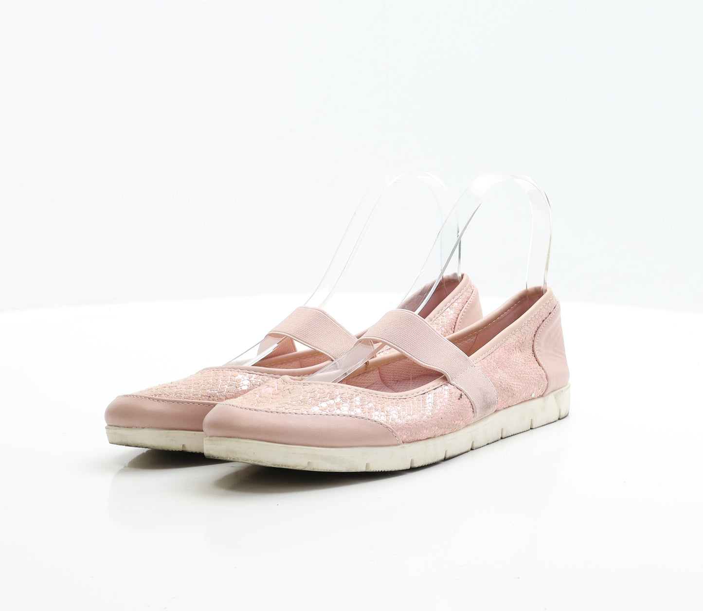 Avon Womens Pink Polyester Slip On Flat UK 6 EUR 39