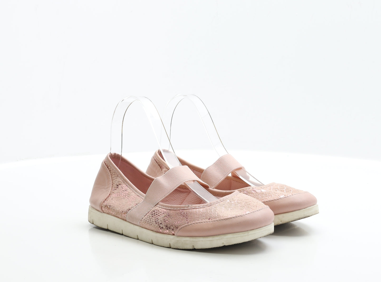 Avon Womens Pink Polyester Slip On Flat UK 6 EUR 39