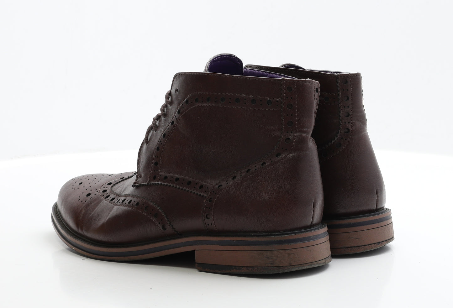 Cedar Wood State Mens Brown Faux Leather Brogue Dress UK 10 EUR 44