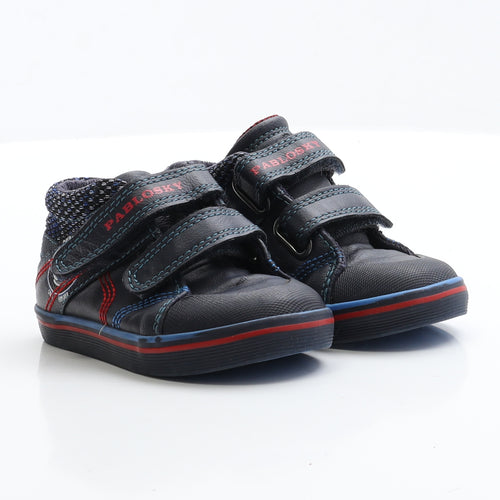 Pablosky Boys Blue Leather Trainer UK 5.5 EUR 22
