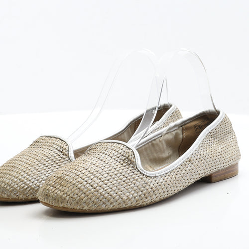 F&F Womens Brown Polyester Ballet Flat UK 7 EUR 41