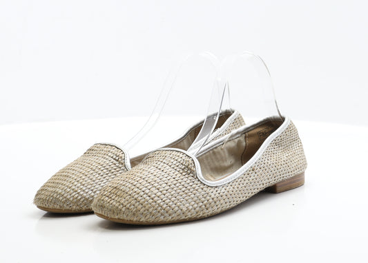 F&F Womens Brown Polyester Ballet Flat UK 7 EUR 41