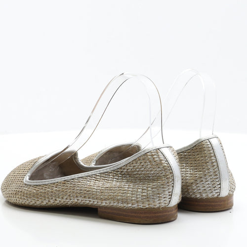 F&F Womens Brown Polyester Ballet Flat UK 7 EUR 41