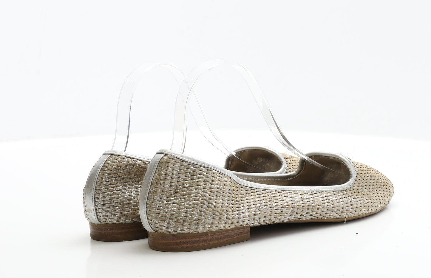 F&F Womens Brown Polyester Ballet Flat UK 7 EUR 41