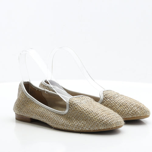 F&F Womens Brown Polyester Ballet Flat UK 7 EUR 41