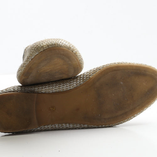 F&F Womens Brown Polyester Ballet Flat UK 7 EUR 41