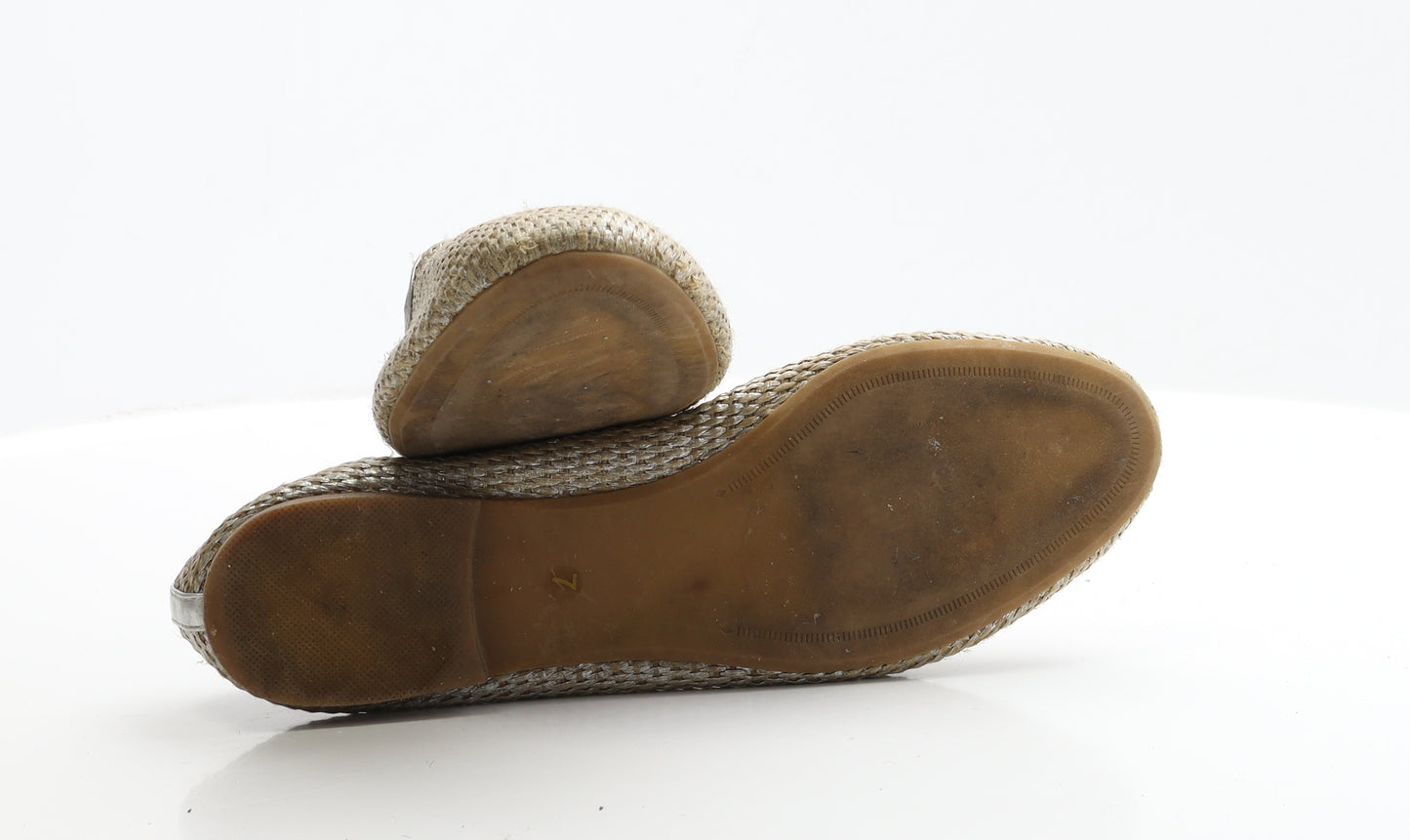 F&F Womens Brown Polyester Ballet Flat UK 7 EUR 41