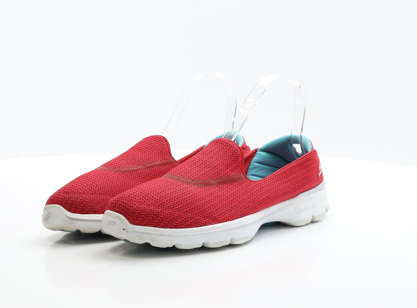 Skechers Womens Red Polyester Trainer UK 6 EUR 39