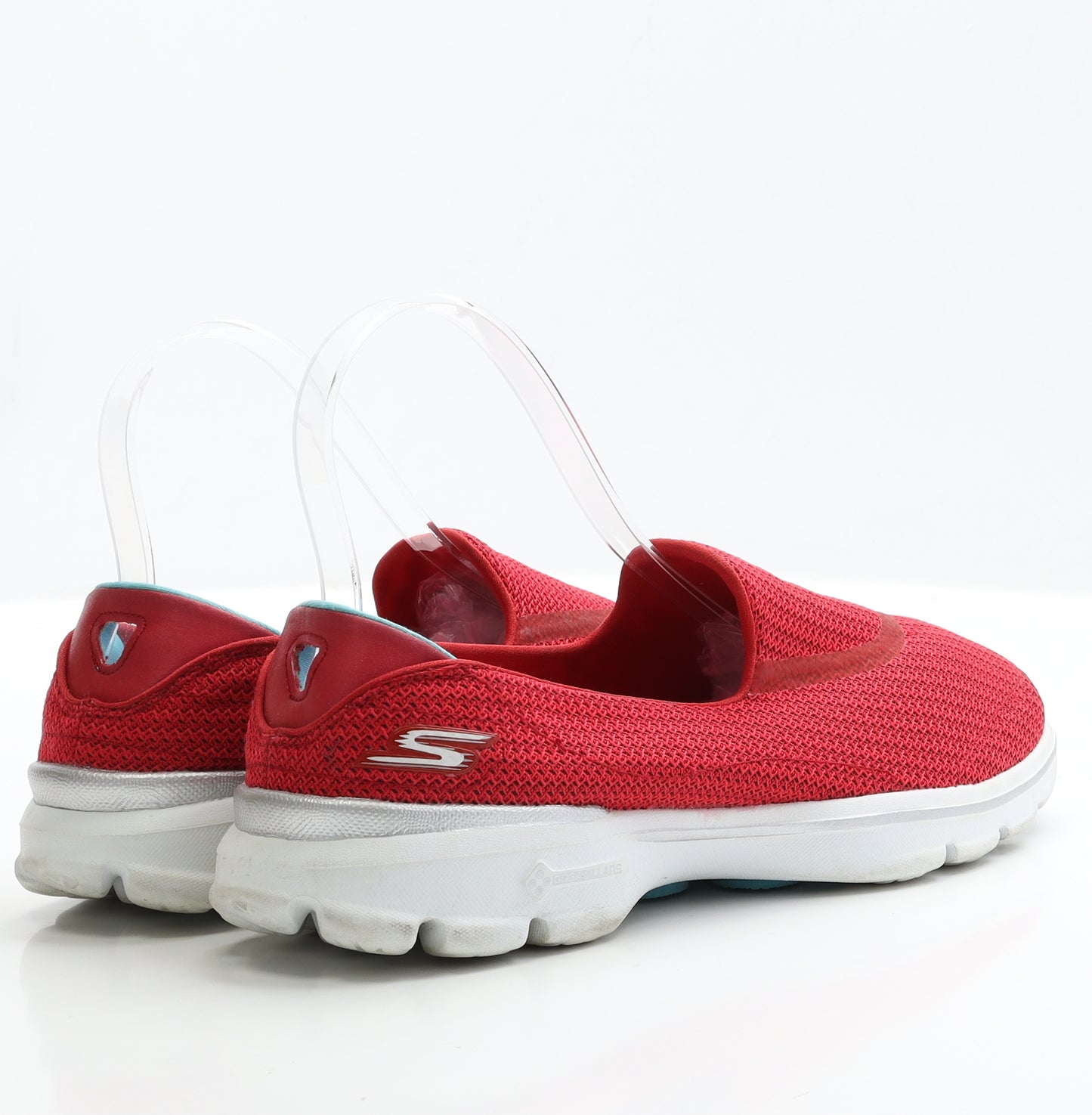 Skechers Womens Red Polyester Trainer UK 6 EUR 39
