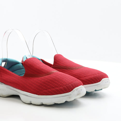 Skechers Womens Red Polyester Trainer UK 6 EUR 39
