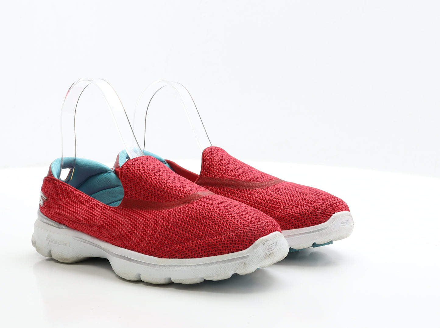 Skechers Womens Red Polyester Trainer UK 6 EUR 39