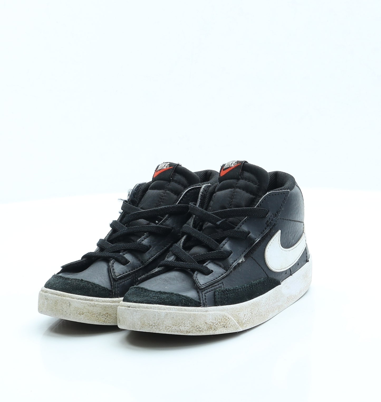 Nike Boys Black Faux Leather Trainer UK 9.5