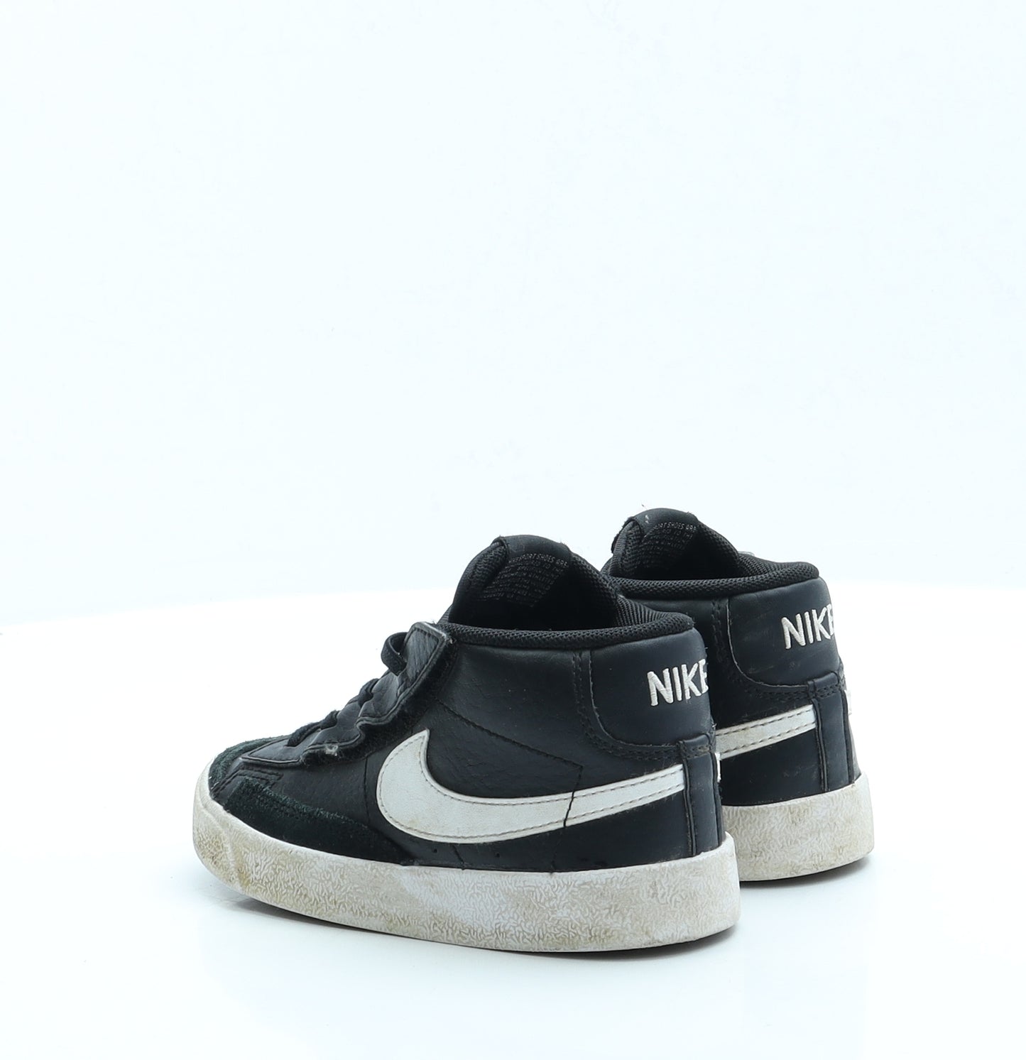 Nike Boys Black Faux Leather Trainer UK 9.5