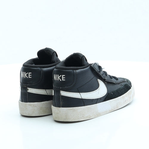 Nike Boys Black Faux Leather Trainer UK 9.5