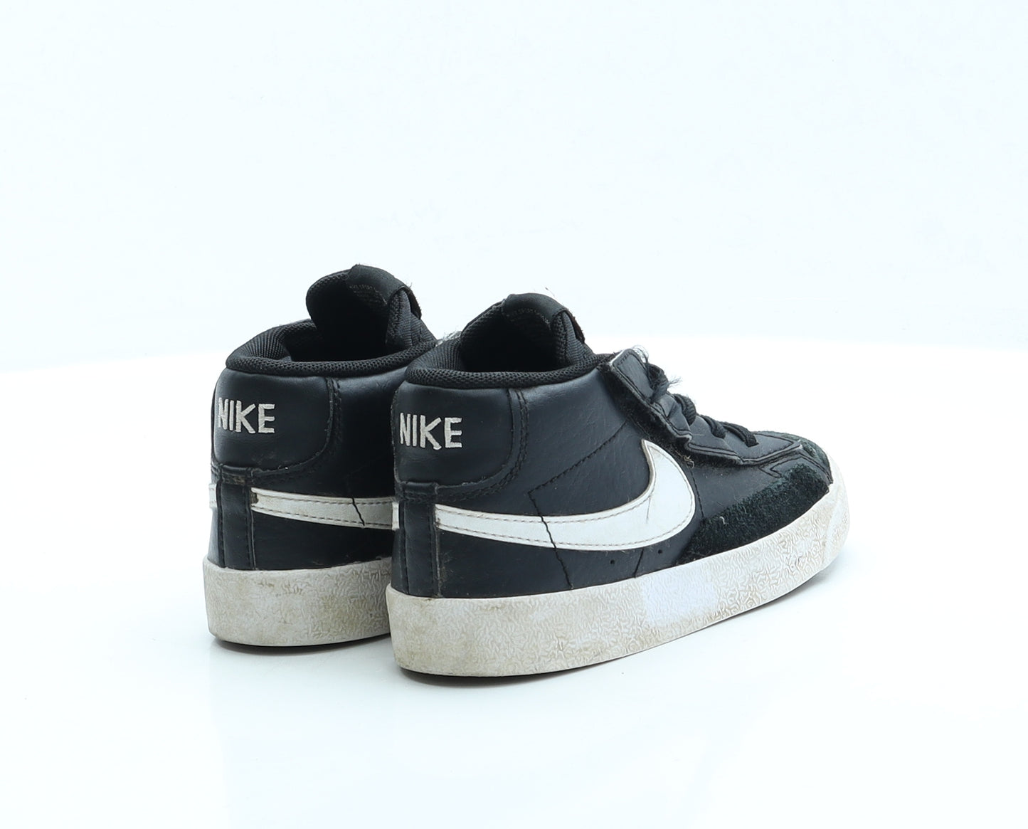 Nike Boys Black Faux Leather Trainer UK 9.5