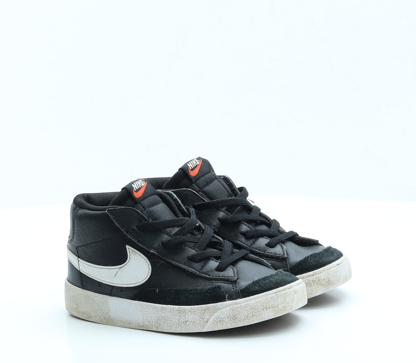 Nike Boys Black Faux Leather Trainer UK 9.5
