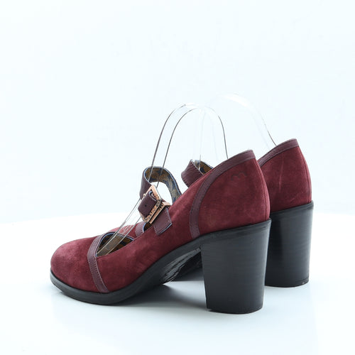 Moshulu Womens Red Faux Suede Court Heel UK 8 EUR 41