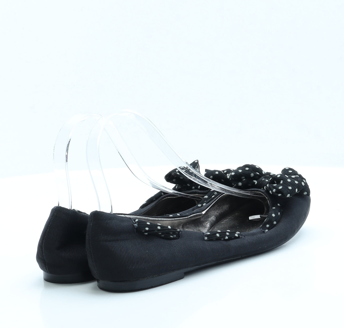 TU Womens Black Polyester Ballet Flat UK 5