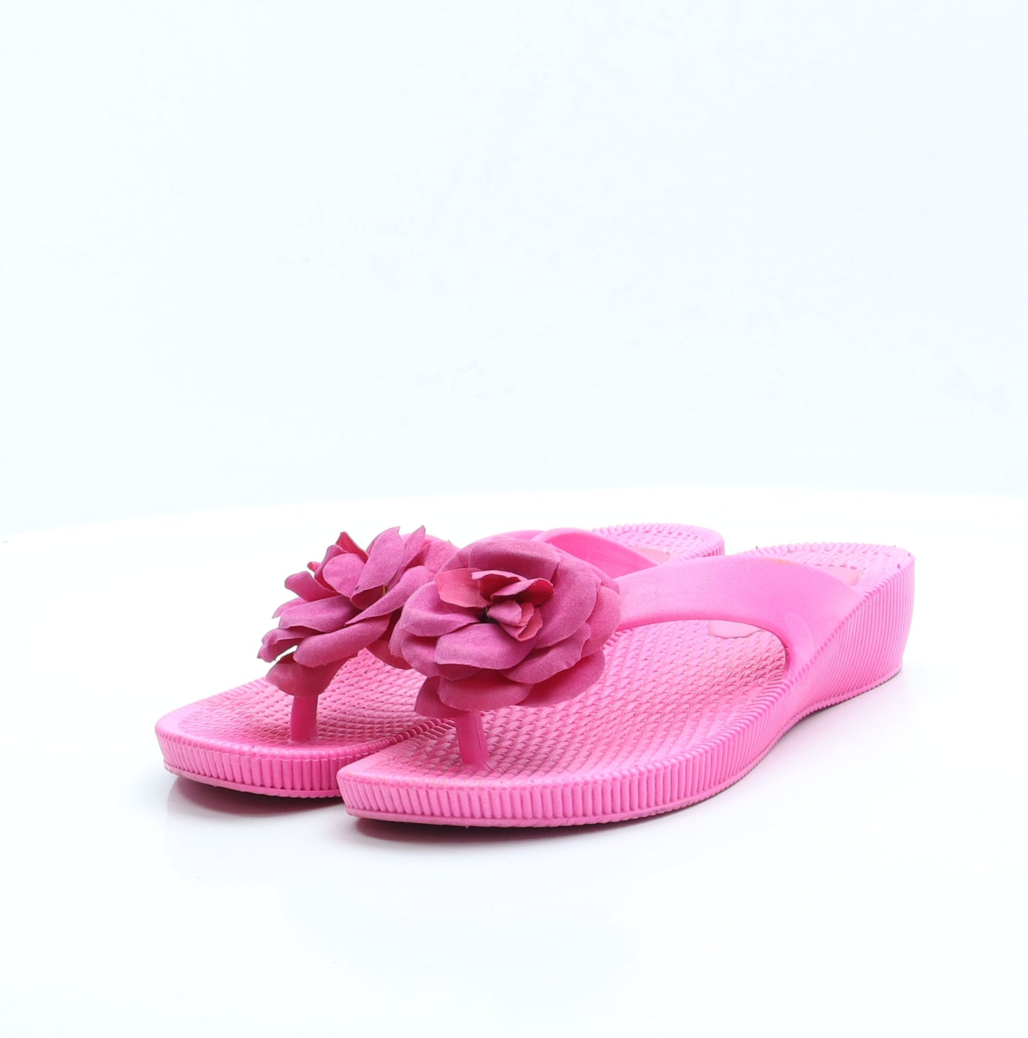 Shoe Zone Womens Pink Rubber Thong Sandal UK 5