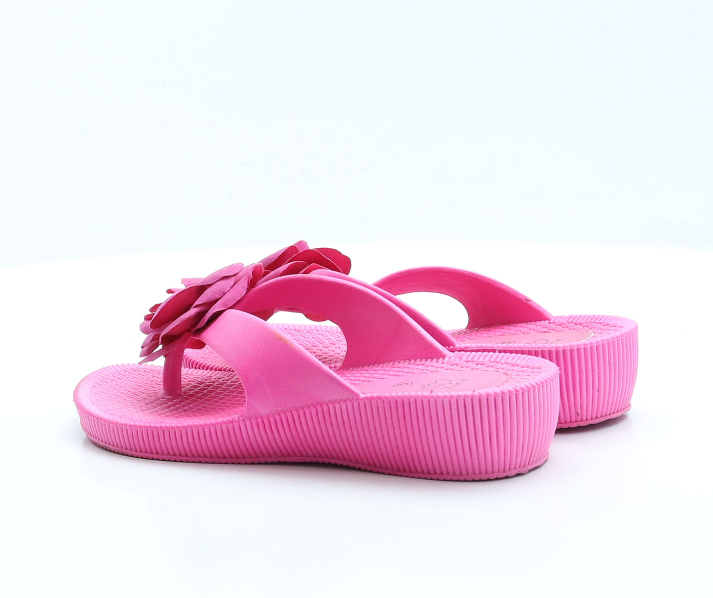 Shoe Zone Womens Pink Rubber Thong Sandal UK 5