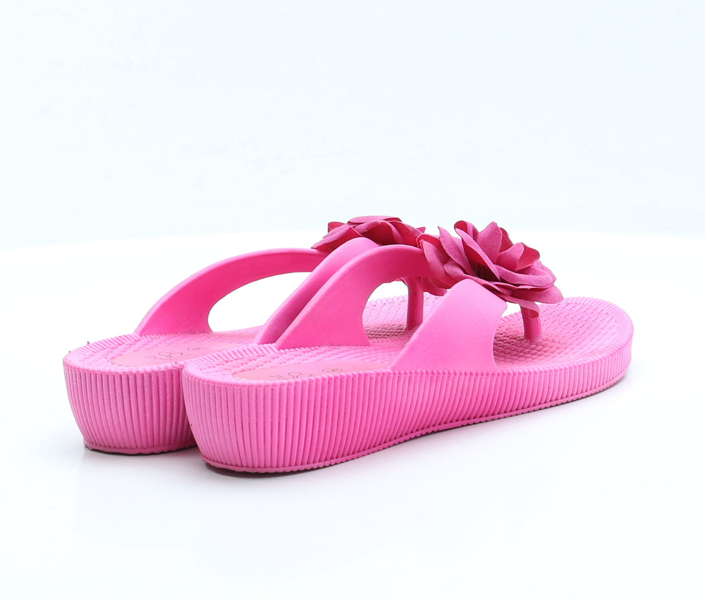 Shoe Zone Womens Pink Rubber Thong Sandal UK 5