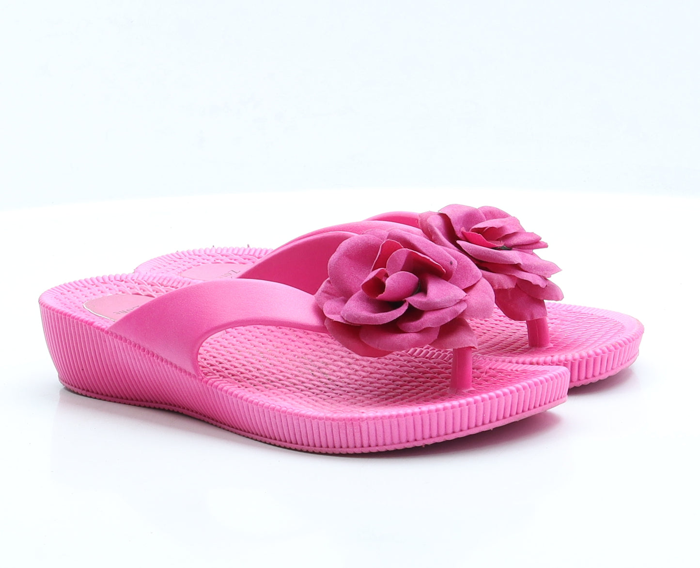Shoe Zone Womens Pink Rubber Thong Sandal UK 5