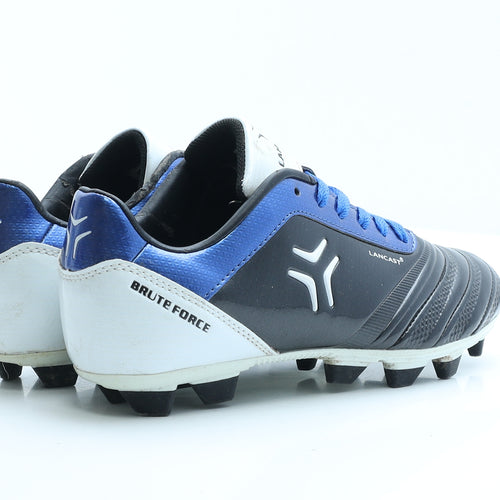 LANCAST Boys Black Colourblock Vinyl Trainer UK 5 EUR 38 - Football boots