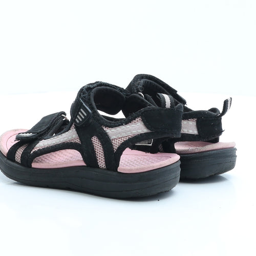 Martes Girls Black Colourblock Rubber Strappy Sandal UK 11.5 EUR 29