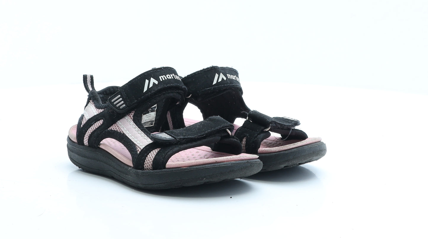 Martes Girls Black Colourblock Rubber Strappy Sandal UK 11.5 EUR 29