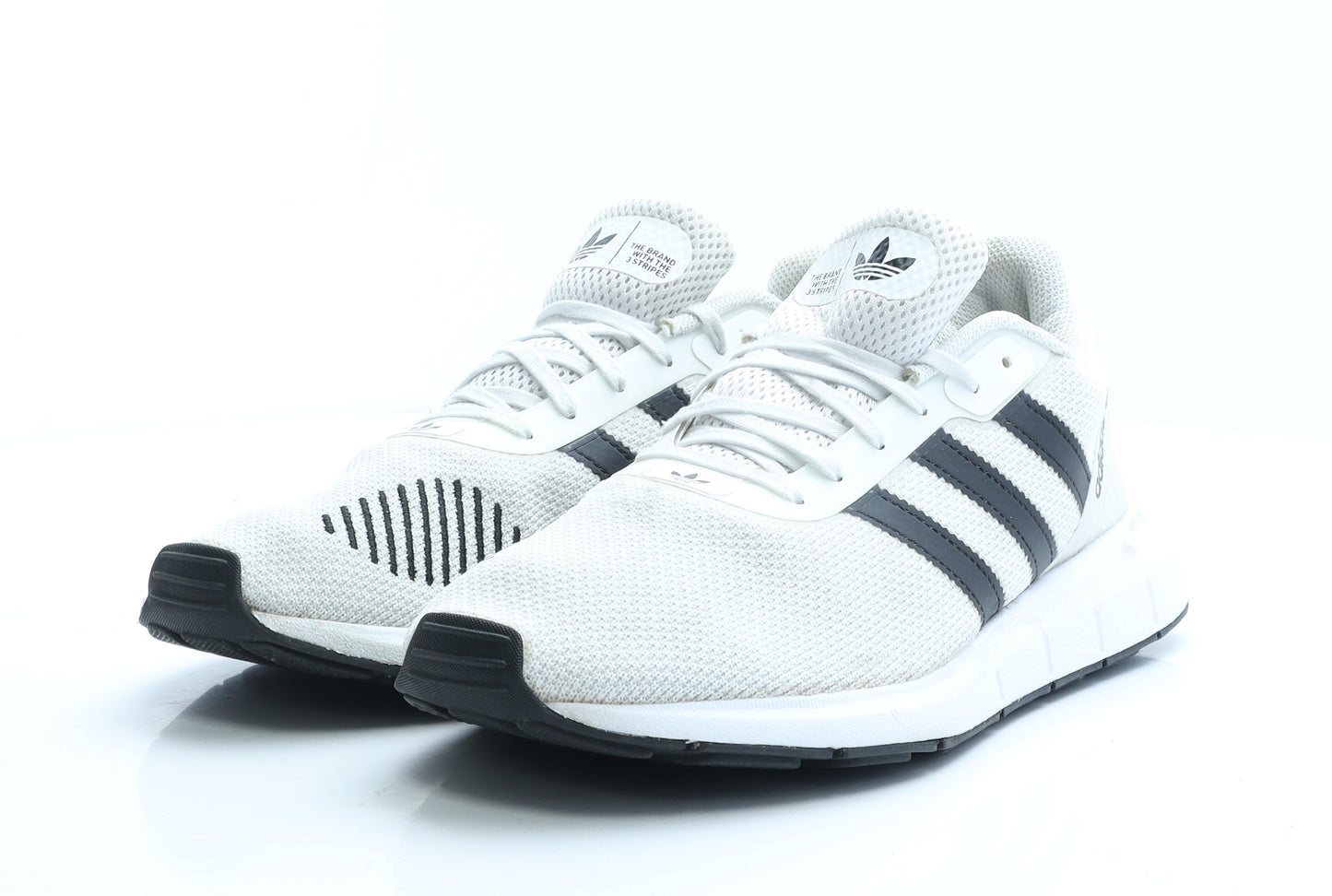 adidas Mens White Striped Fabric Trainer UK 10 EUR 43