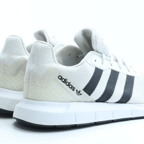 adidas Mens White Striped Fabric Trainer UK 10 EUR 43