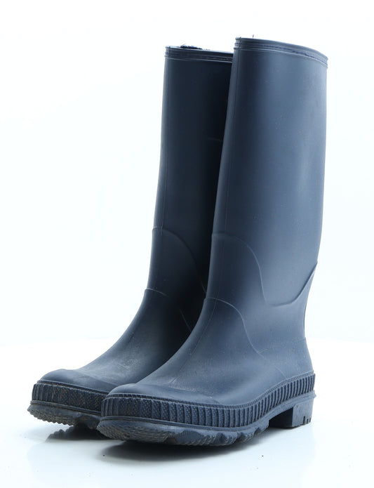 Preworn Womens Blue Rubber Wellies Boot UK 3 EUR 36