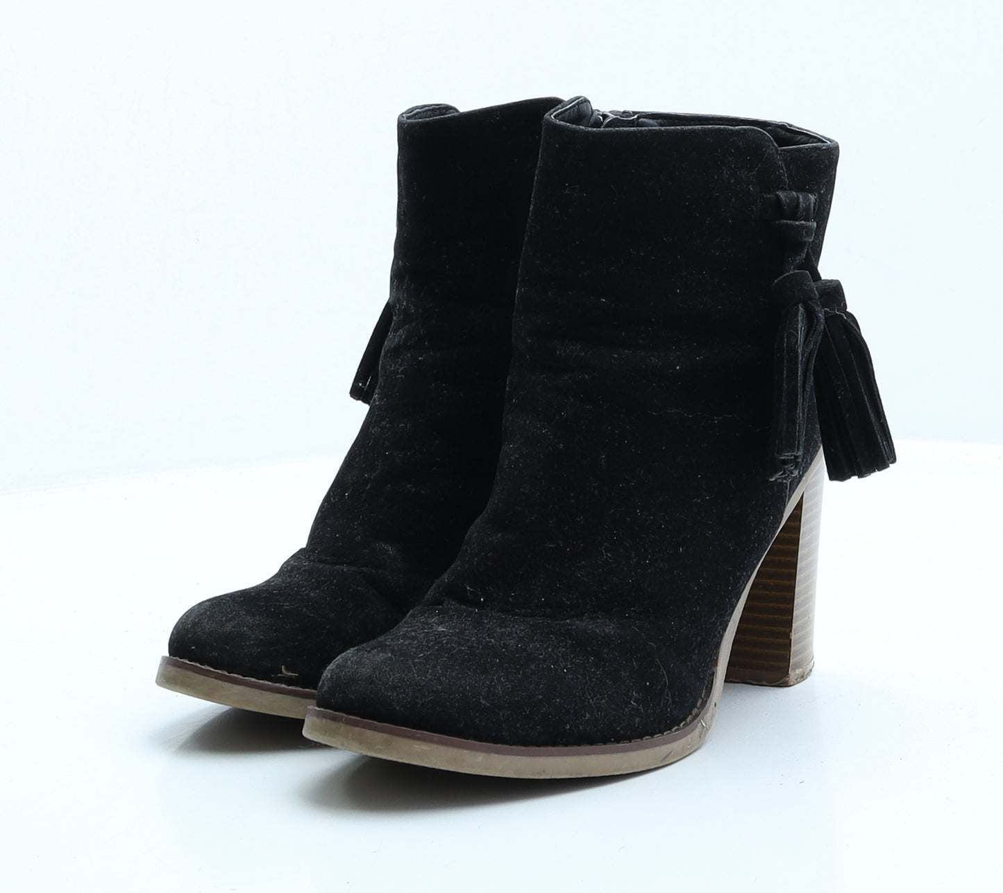 Atmosphere Womens Black Faux Suede Bootie Boot UK 4 EUR 37