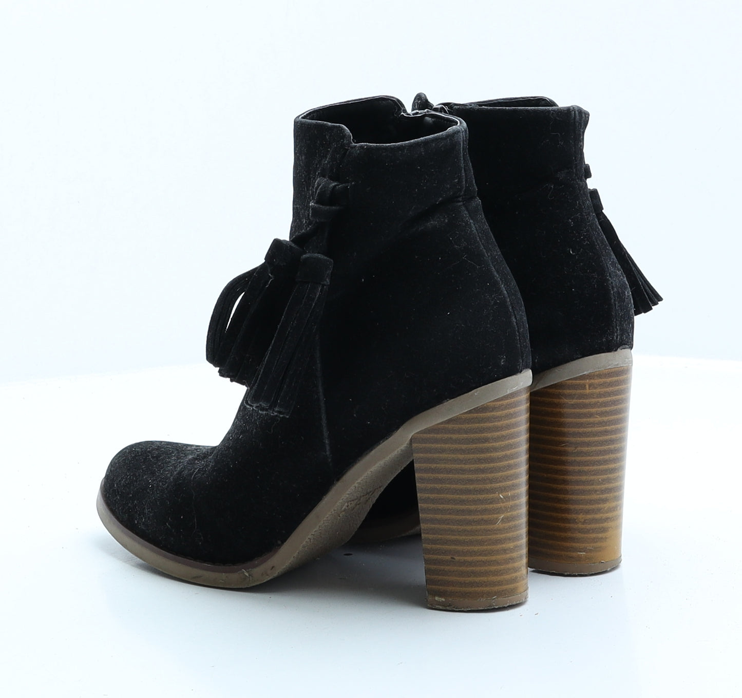 Atmosphere Womens Black Faux Suede Bootie Boot UK 4 EUR 37