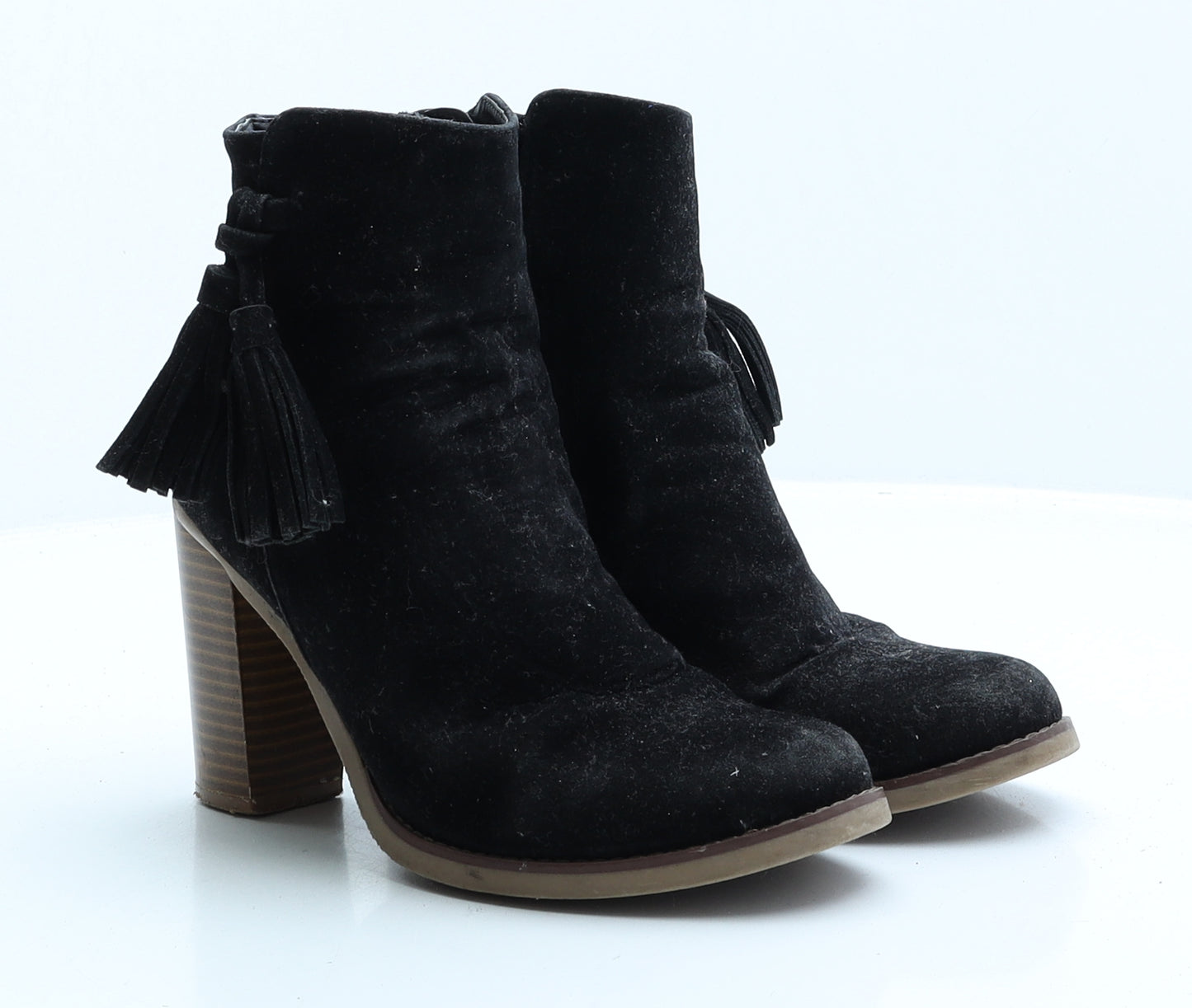Atmosphere Womens Black Faux Suede Bootie Boot UK 4 EUR 37