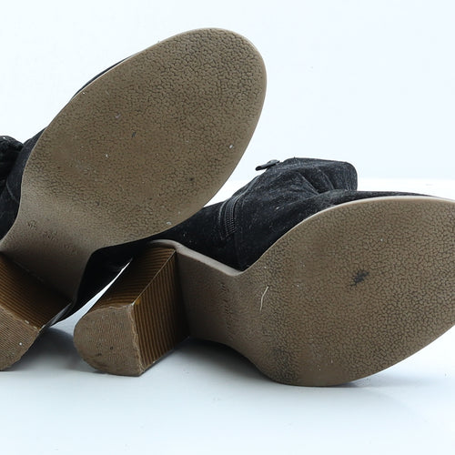 Atmosphere Womens Black Faux Suede Bootie Boot UK 4 EUR 37