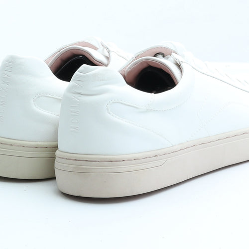 Topman Mens White Faux Leather Trainer UK 10 EUR 44