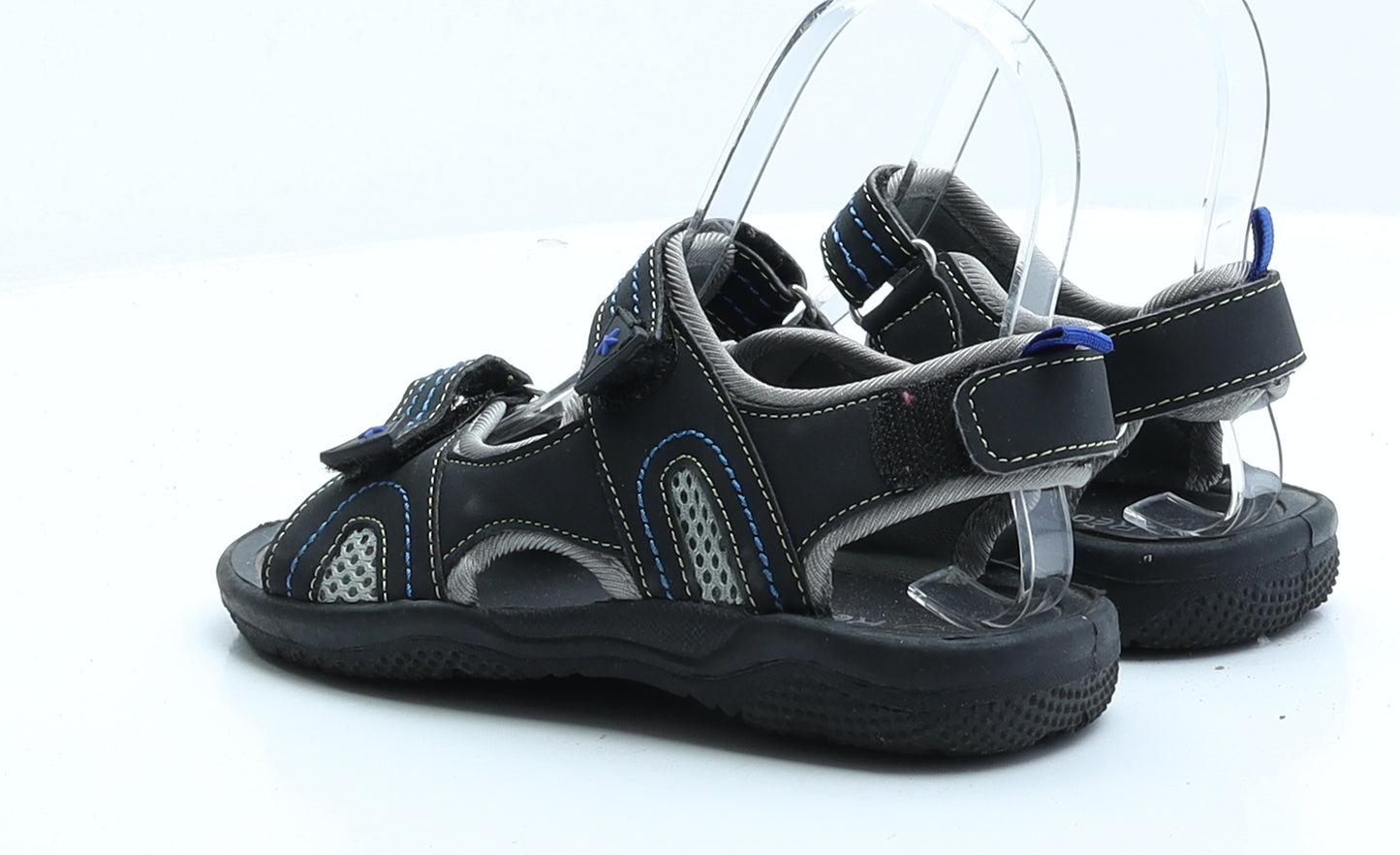 Redfish Boys Black Faux Suede Slingback Sandal UK 13