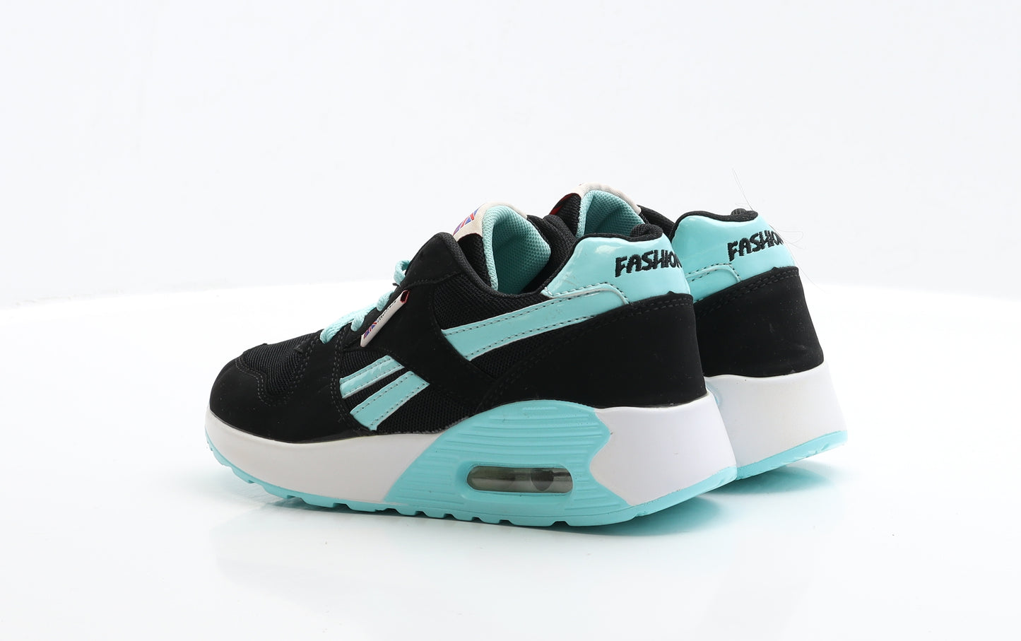 Fashion Girls Black Polyester Trainer UK 2 EUR 35