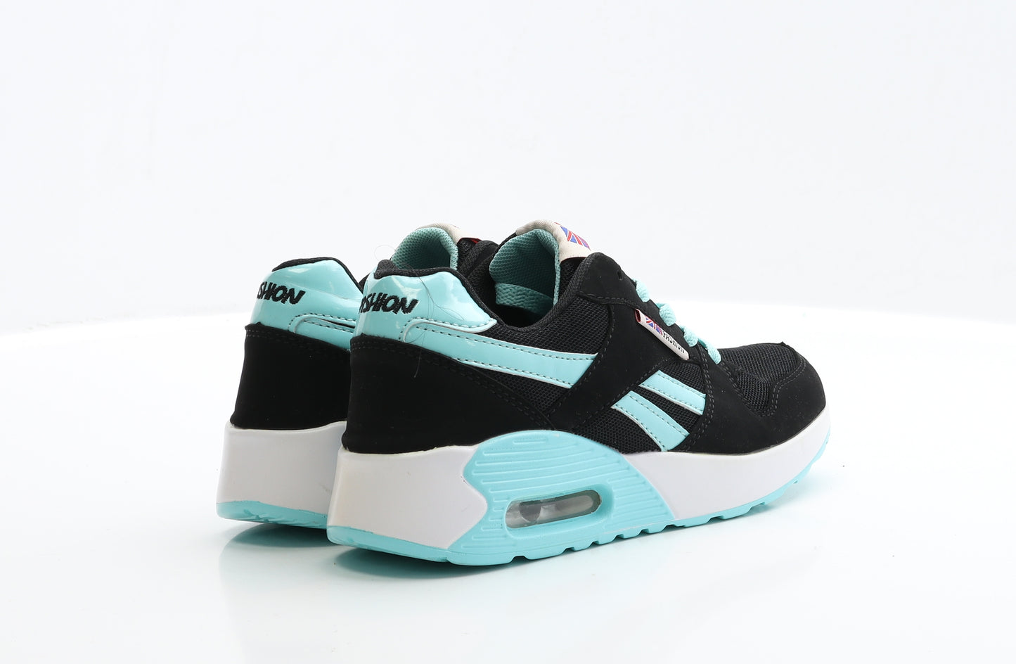 Fashion Girls Black Polyester Trainer UK 2 EUR 35