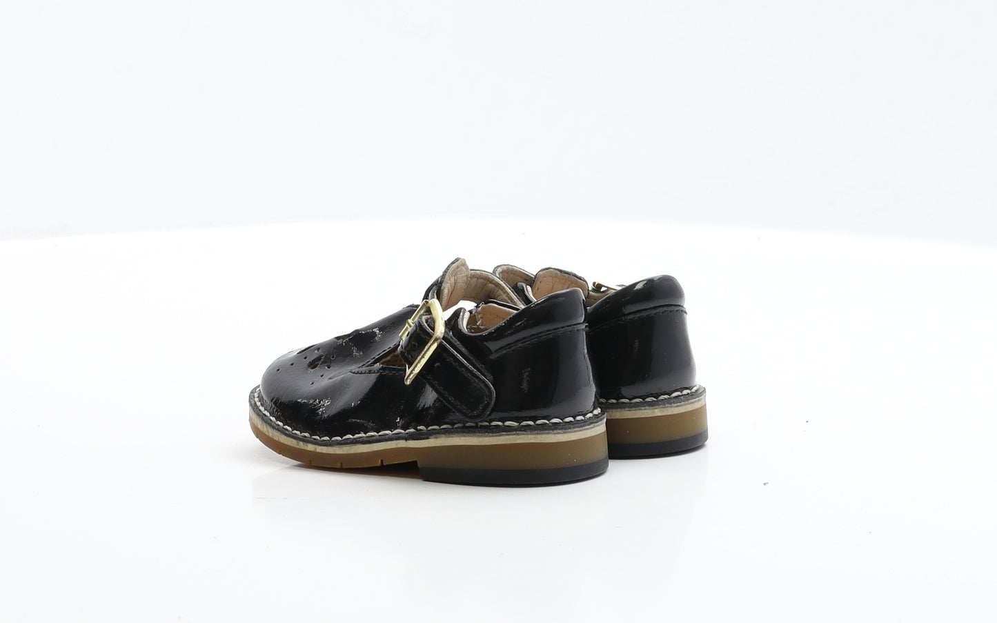 Clarks Girls Black Patent Leather Flat UK 4