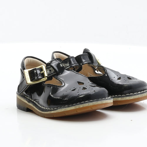 Clarks Girls Black Patent Leather Flat UK 4