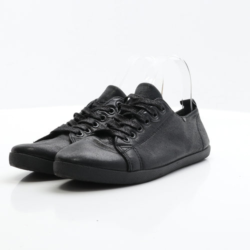 Preworn Womens Black Polyester Trainer UK 4 EUR 37