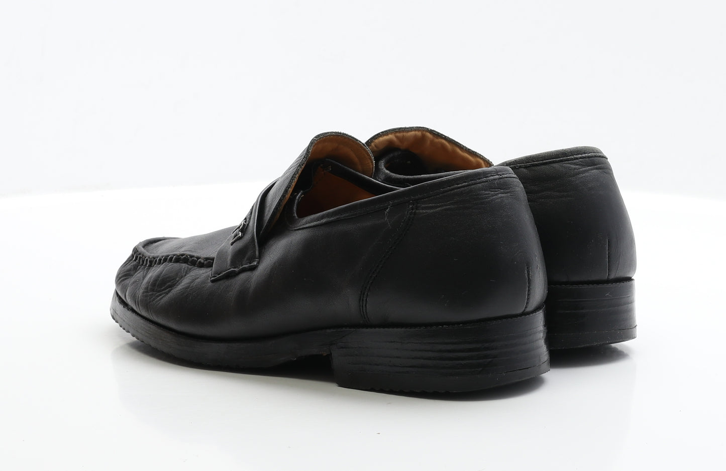 Hush Puppies Mens Black Leather Loafer Casual UK 9.5 EUR 43.5