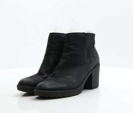 F&F Womens Black Polyester Chelsea Boot UK 6.5 EUR 40